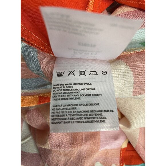 FARM Rio Red and Orange Jumpsuit with Artistic Flair - Picture 7 of 7